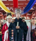 The still photo of South Korean television series "Moon Lovers: Scarlet Heart Ryeo," provided by NAMOO Actors, shows star actor Lee Joon-gi (C).