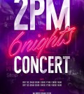 This image provided by JYP Entertainment shows the poster for K-pop boy band 2PM's upcoming concert series titled "6nights."