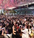 This image provided by S.M. Entertainment shows fans of the boy group NCT gathering at a promotional event for Masita seaweed snack at Siam Paragon in Bangkok on Feb. 7, 2017.