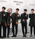 South Korean boy group BTOB poses for a photo during a showcase for the group's second album "Brother Act." in Seoul on Oct. 16, 2017. (Yonhap)