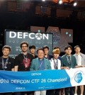 This photo provided by the Ministry of Science and ICT on Aug. 13, 2018 shows a South Korean team, "DEFKOR00T," at DEFCON 26. (Yonhap)