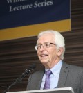 Stanford University nuclear scientist Siegfried Hecker delivers a special lecture at Seoul's Yonsei University on Sept. 27, 2018, on the topic of North Korea's nuclear weapons. (Yonhap)