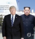 This graphic image shows U.S. President Donald Trump (L) and North Korean leader Kim Jong-un. (Yonhap)