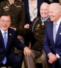 U.S. President Biden and South Korea's President Moon Jae-in participate in a Medal of Honor ceremony, in Washington