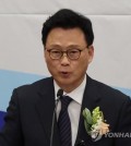 Rep. Park Kwang-on, the newly elected floor leader of the main opposition Democratic Party (DP), speaks at the National Assembly on April 28, 2023. (Yonhap)