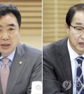 This combined Yonhap file photo shows Reps. Youn Kwan-suk (L) and Lee Sung-man of the main opposition Democratic Party. (Yonhap)