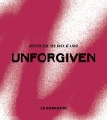 This photo provided by Source Music is a promotional image for "Unforgiven," the second Japanese-language single from K-pop girl group Le Sserafim set for release on Aug. 23, 2023. (PHOTO NOT FOR SALE) (Yonhap)