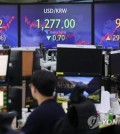 A screen in the dealing room of Hana Bank in Seoul shows the benchmark Korea Composite Stock Price Index (KOSPI) having risen 4.51 points, or 0.17 percent, to close at 2,608.32 on June 2, 2023. (Yonhap)