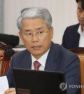 This file photo taken Oct. 11, 2019, shows then lawmaker Kim Dong-cheol speaking at the National Assembly. (Yonhap)