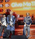 WayV, a subunit of the larger K-pop group NCT, performs "Give Me That," the title track of its fifth EP of the same name, during a media showcase in Seoul on June 3, 2024. (Yonhap)