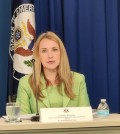 Camille Dawson, deputy assistant secretary of state for East Asian and Pacific affairs, speaks during a press briefing at the Foreign Press Center in Washington on July 23, 2024. (Yonhap)