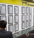 This May 17, 2024, file photo shows a man checking job posts at an employment center in Seoul. (Yonhap)