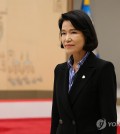 Lee Jin-sook, the new head of the Korea Communications Commission, attends a ceremony for her appointment at the presidential office in Seoul on Aug. 1, 2024. (Pool photo) (Yonhap)