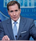 FILE PHOTO: White House National Security Council Strategic Communications Coordinator John Kirby joins White House Press Secretary Karine Jean-Pierre for the daily press briefing at the White House in Washington, U.S. October 12, 2023. REUTERS/Jonathan Ernst/File Photo