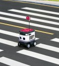 Yogiyo's food delivery robot is seen in this image provided by the company. (PHOTO NOT FOR SALE) (Yonhap)