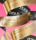 A tracklist of K-pop girl group ITZY's upcoming EP, "Gold," provided by JYP Entertainment (PHOTO NOT FOR SALE) (Yonhap)