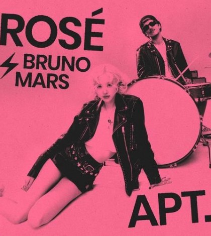 A promotional image for "Apt.," BLACKPINK member Rose's new collaborative single with Bruno Mars, provided by the Korean artist's agency, The Black Label (PHOTO NOT FOR SALE) (Yonhap)