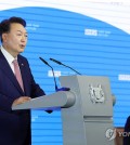 President Yoon Suk Yeol delivers a keynote address at Singapore Lecture hosted by the Institute of Southeast Asian Studies in Singapore on Oct. 9, 2024. (Yonhap)