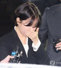 Moon Da-hye, former President Moon Jae-in's daughter, leaves the Yongsan Police Station in Seoul in this file photo taken Oct. 18, 2024, following a questioning session over her alleged drunk driving. (Yonhap)