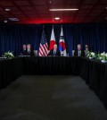 U.S. President Joe Biden, South Korea's President Yoon Suk Yeol and Japan's Prime Minister Shigeru Ishiba participate in a trilateral meeting at the Asia-Pacific Economic Cooperation (APEC) summit in Lima, Peru, November 15, 2024. REUTERS/Leah Millis