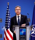 U.S. Secretary of State Antony Blinken holds a press conference, at the NATO's headquarters in Brussels, Belgium December 4, 2024. REUTERS/Johanna Geron