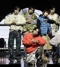 JYP Entertainment's new boy group KickFlip performs the lead track of its debut EP, "Flip It, Kick It!," at a Seoul concert hall on Jan. 20, 2025. (Yonhap)