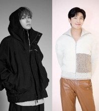Tablo (L), leader of South Korean hip-hop group Epik High, and BTS' RM are seen in this composite photo from Ours Co. and BigHit Music. (PHOTO NOT FOR SALE) (Yonhap)